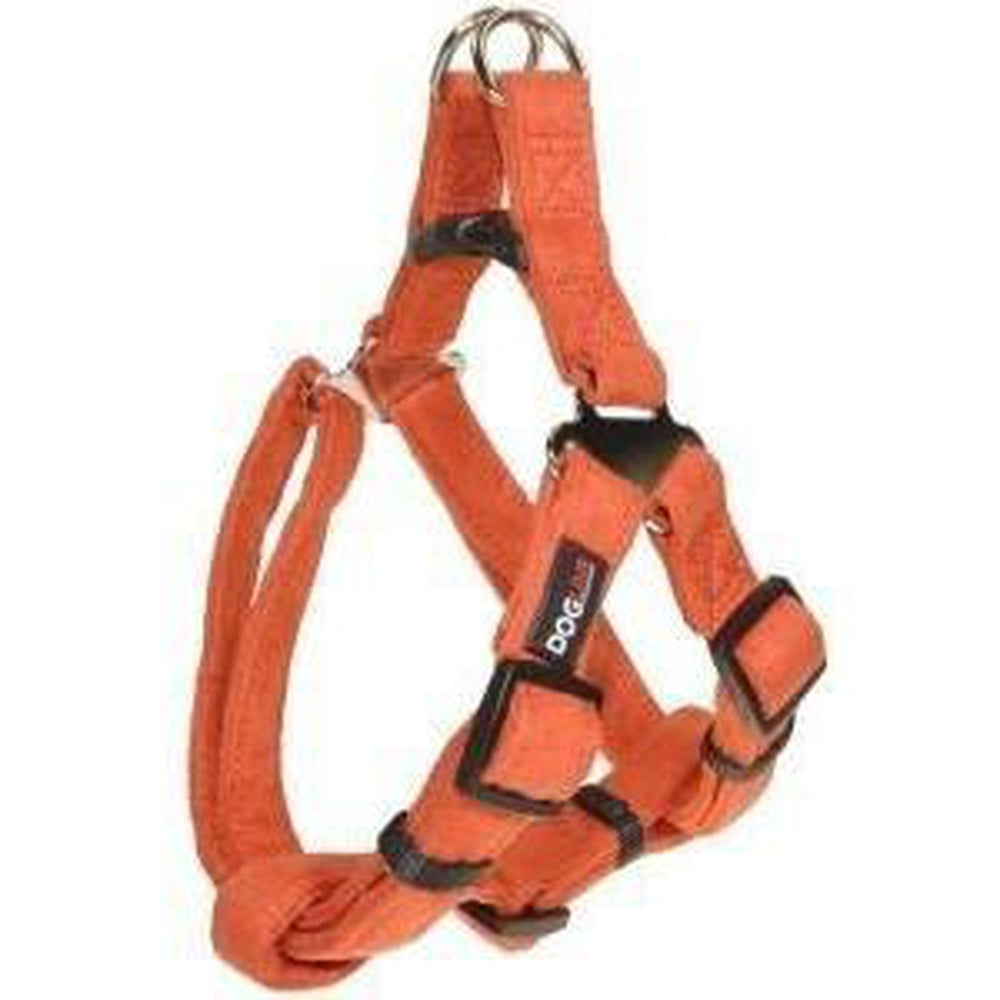 Comfort Microfiber Flat Step-In Dog Harness Orange Dog Harnesses Dogline