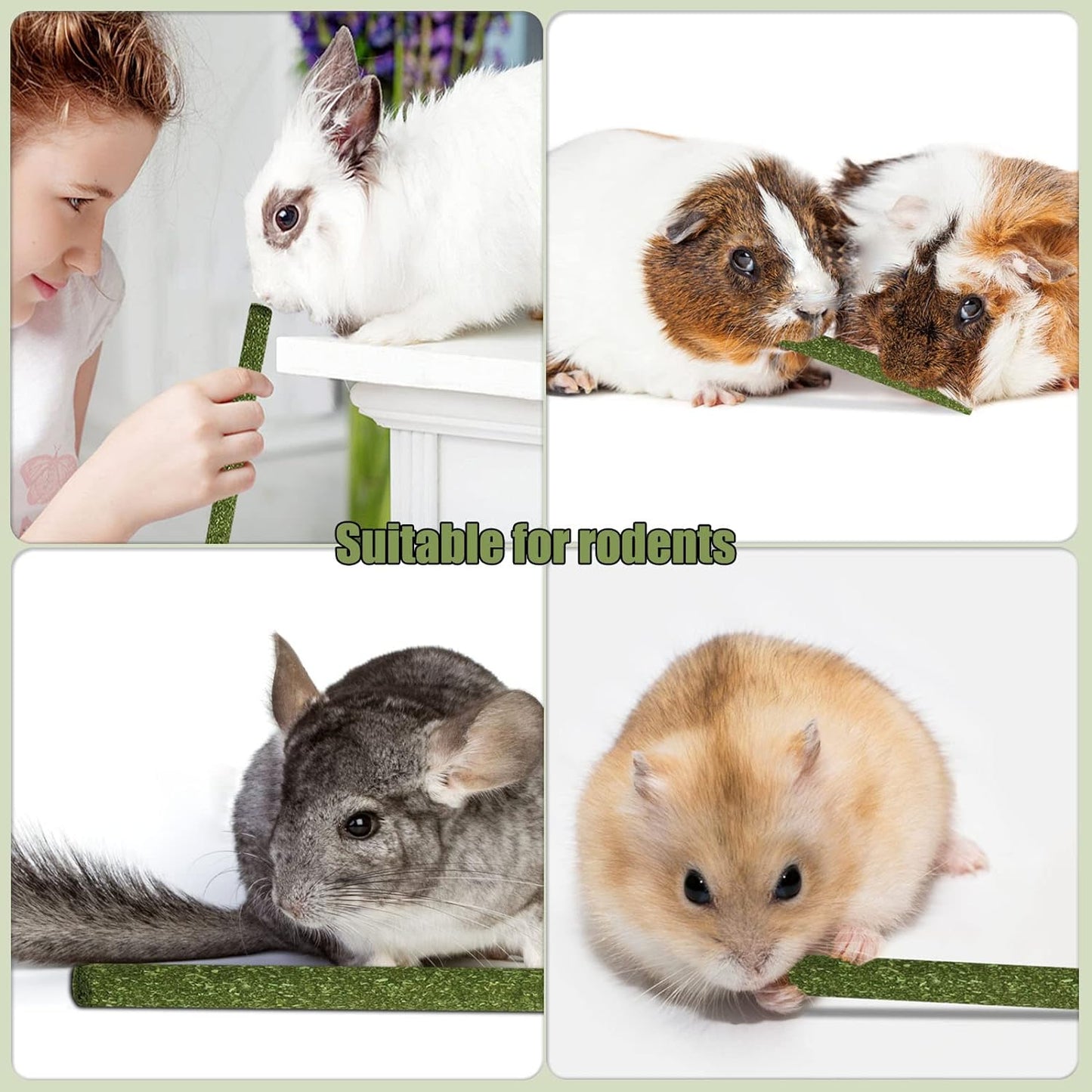 Natural Timothy Grass Stick, Chew Toys for Rabbit, Guinea Pig, Hamster, and Other Small Animals Dahlia Pets