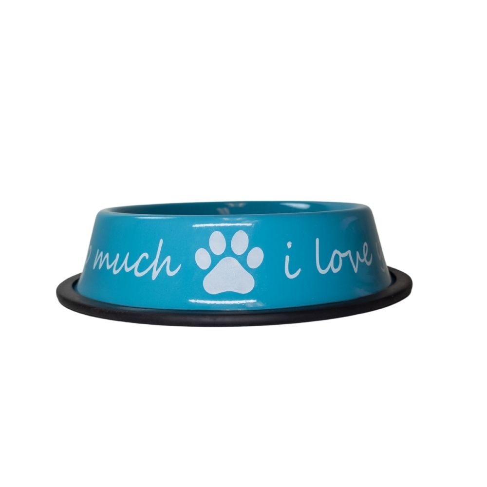I LOVE YOU SO MUCH Modern Stainless Steel Dog Bowl – 24oz Pet Suppplies American Pet Supplies