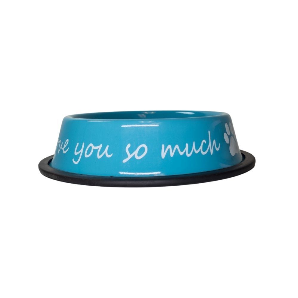 I LOVE YOU SO MUCH Modern Stainless Steel Dog Bowl – 24oz Pet Suppplies American Pet Supplies