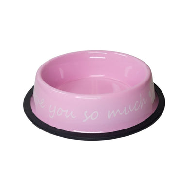 I LOVE YOU SO MUCH Modern Stainless Steel Dog Bowl – 24oz Pet Suppplies American Pet Supplies