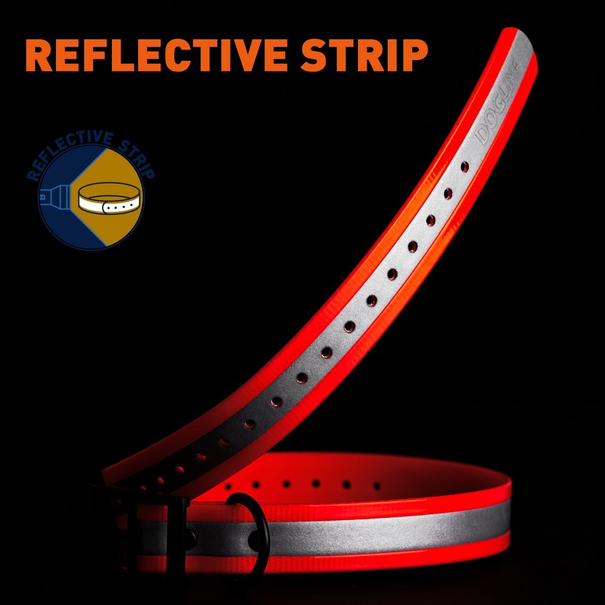 Biothane E-Collar Replacement Reflective Strap Dog Collars Dogline