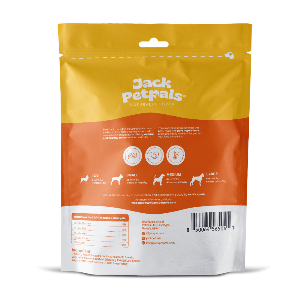 Jack PetPals Crafted Bite Chicken Sweet Potato Dog Treats (12oz) Dog Treats American Pet Supplies