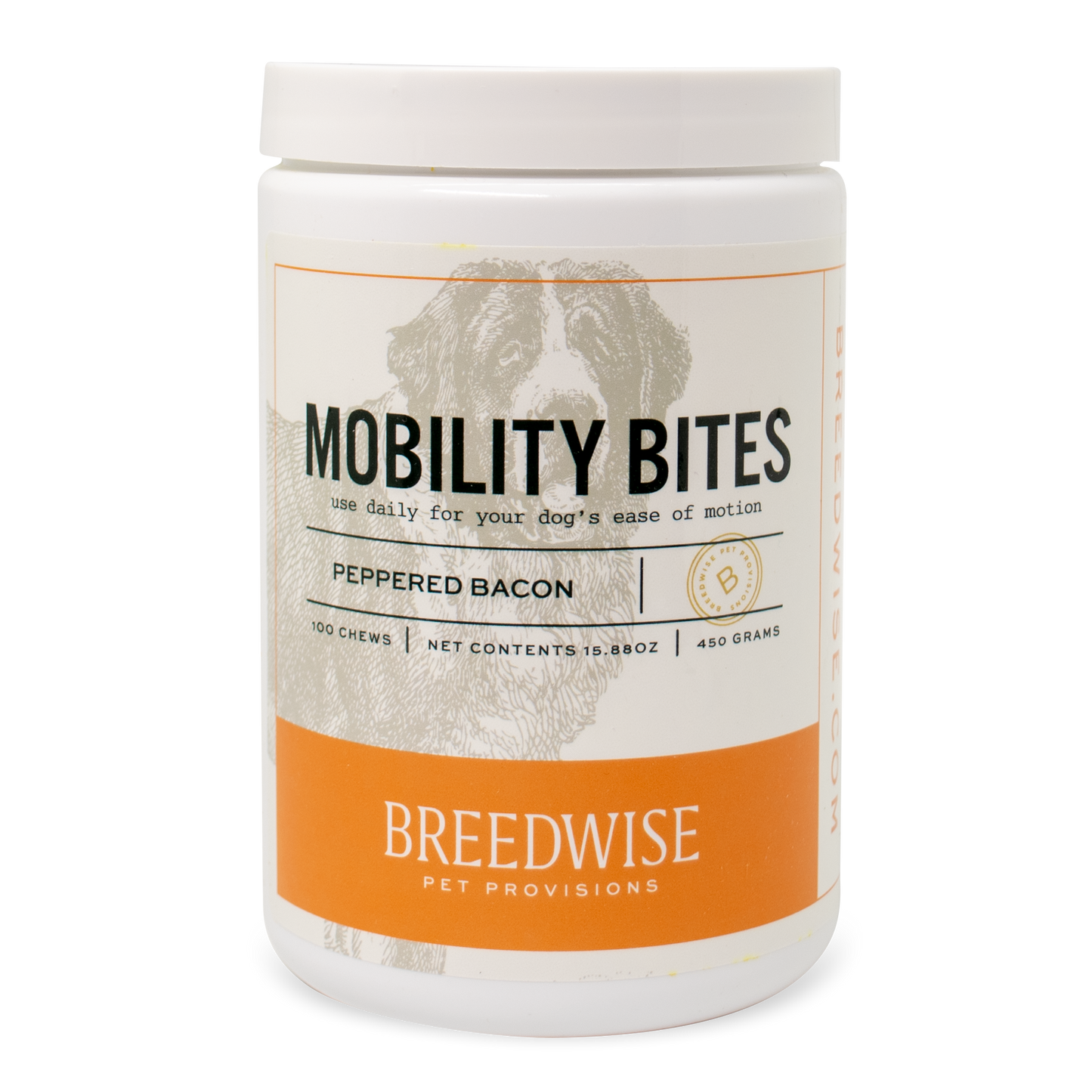 Mobility Bites 100-count jar Dog Treat Breedwise Pet Provisions