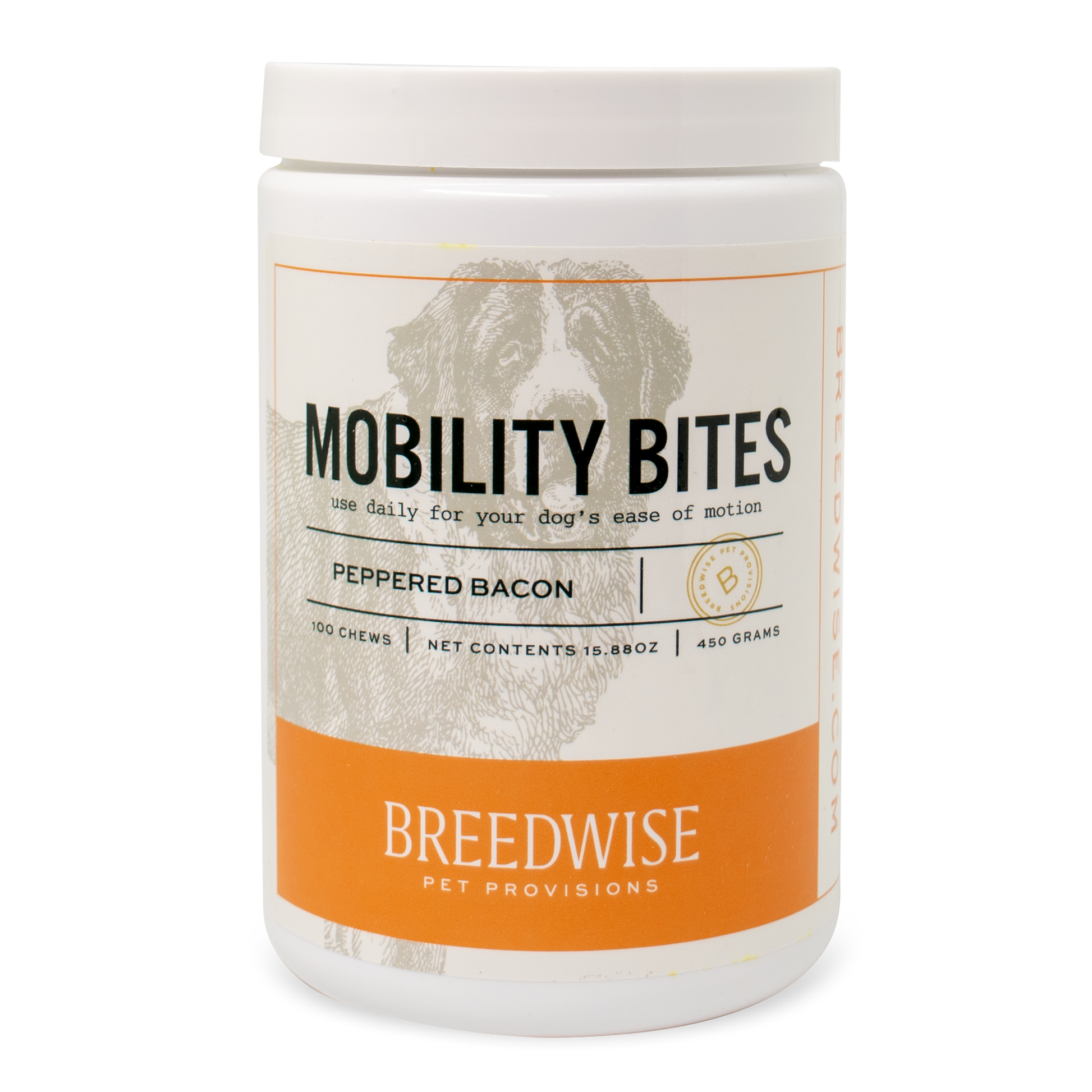 Mobility Bites 100-count jar Dog Treat Breedwise Pet Provisions