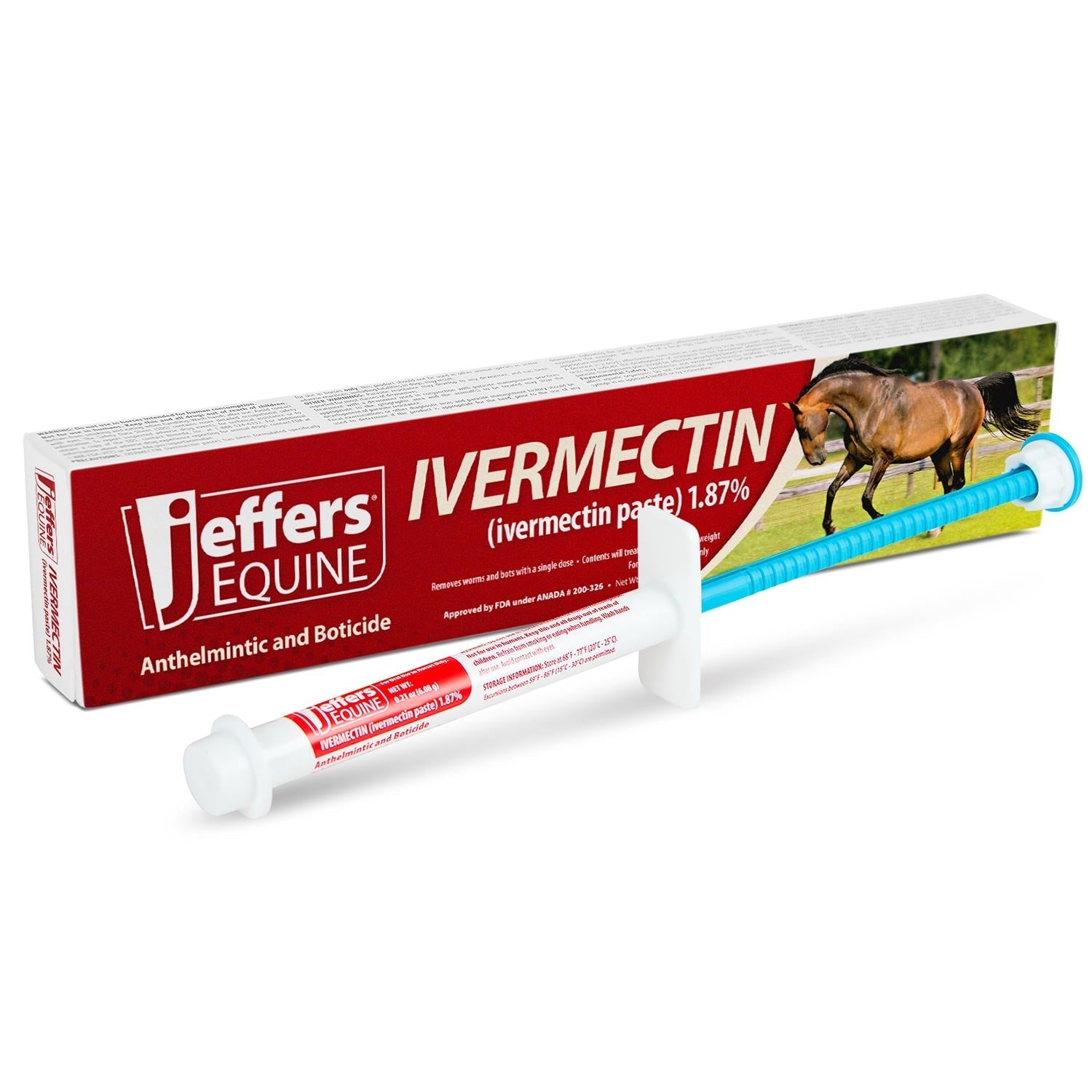 Jeffers Ivermectin Horse Dewormer Gel, Apple Flavored Animal Health & Wellness > Medicine Jeffers