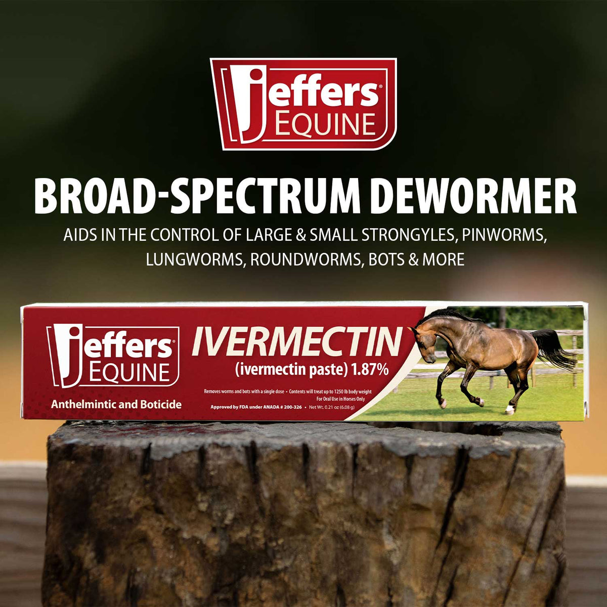 Jeffers Ivermectin Horse Dewormer Gel, Apple Flavored Animal Health & Wellness > Medicine Jeffers