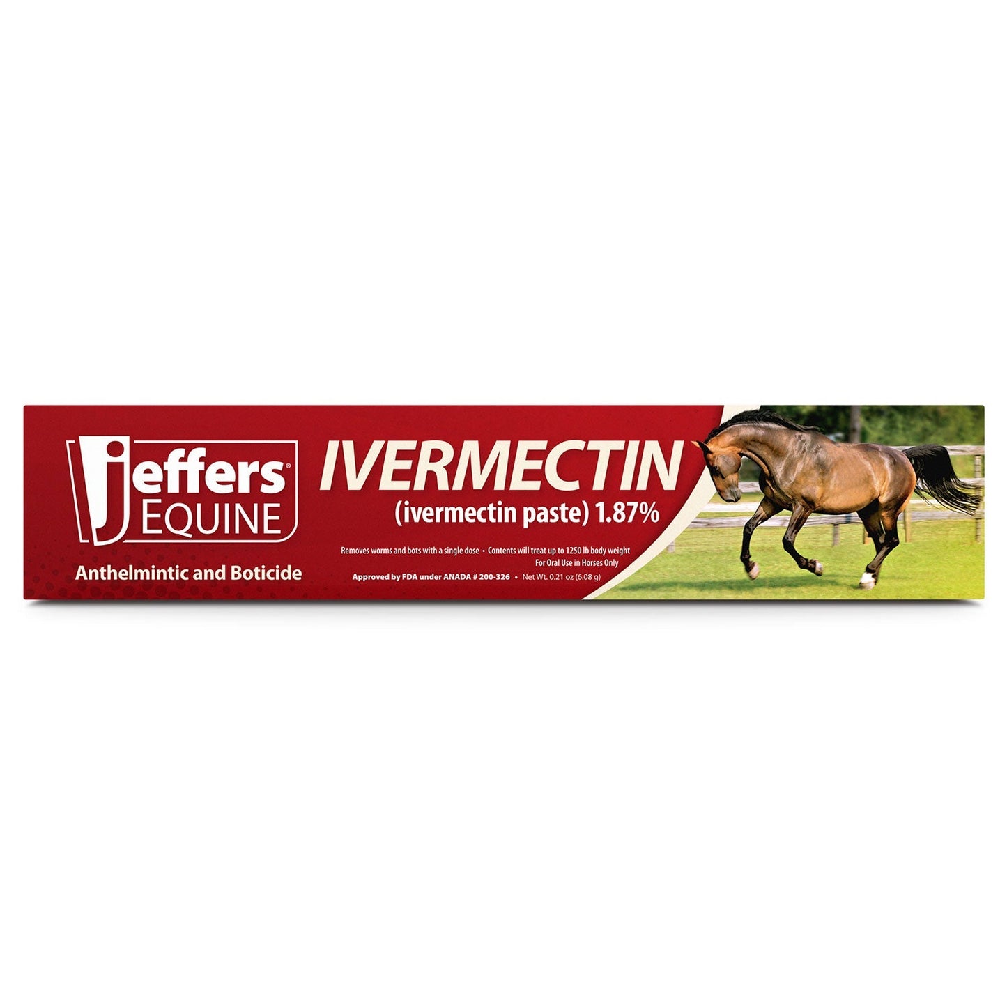 Jeffers Ivermectin Horse Dewormer Gel, Apple Flavored Single Pack Apple Animal Health & Wellness > Medicine Jeffers