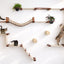 The Juggernaut - Indoor Cat Playground for Wall English Chestnut Bamboo Natural Canvas Planter Shelves Leaf Shelf Cat Condo Catastrophic Creations