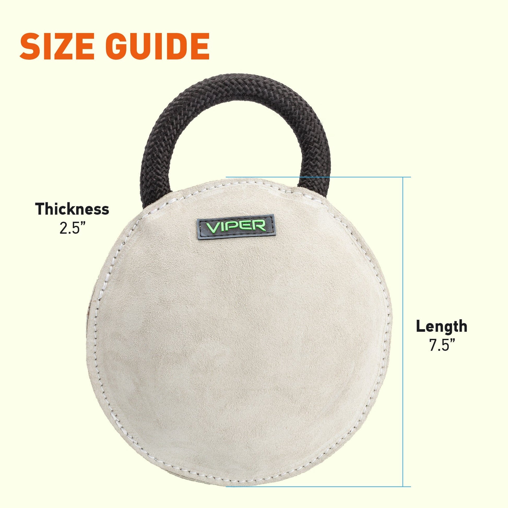 Viper Leather Round Bite Pillow Dog Toys Dogline