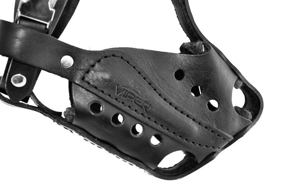 Viper Bravo Leather Agitation Muzzle with Quick Release Buckle Muzzles Dogline