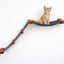 The Lift- Cat Hammock Bed English Chestnut Bamboo Charcoal Gray Canvas Cat Hammock Catastrophic Creations