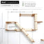 The Crossroads - Cat Wall Scratcher - Tree with Ramp Natural Bamboo Natural Canvas 24" Cat Condo Catastrophic Creations