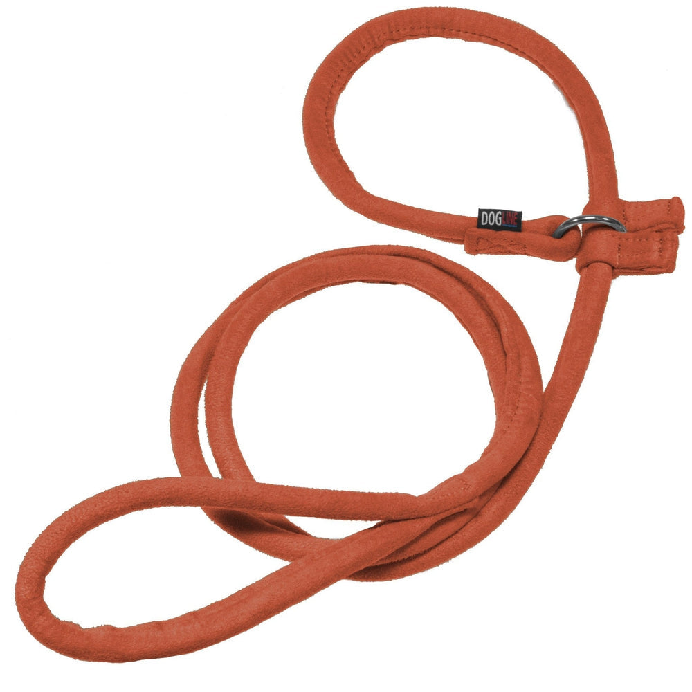 Comfort Microfiber Round Slip Lead Orange 5' Dog Leashes Dogline