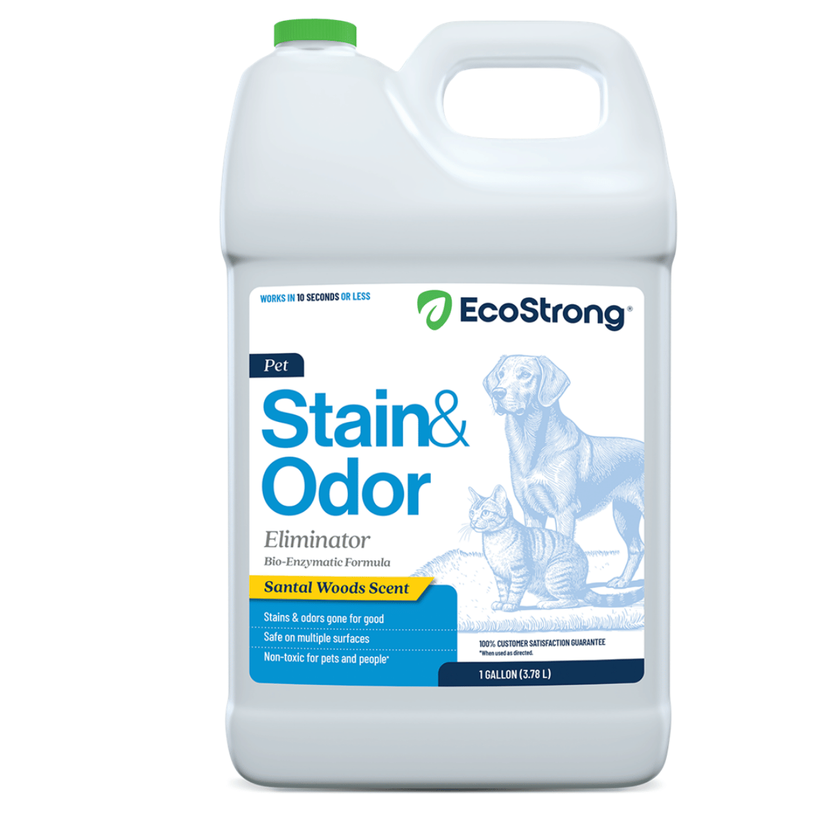 Pet Stain and Odor Eliminator Santal Woods 1 Gallon Jug Pet & Animal > Pet Stain & Odor EcoStrong