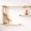 Cat Maze Wall - 3 Tier Cat Tree Natural Bamboo Natural Canvas Pole Cat Condo Catastrophic Creations