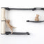 Cat Maze Wall - 3 Tier Cat Tree Onyx Bamboo Charcoal Gray Canvas Pole Cat Condo Catastrophic Creations