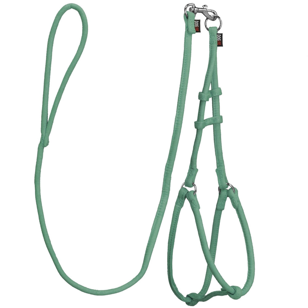 Comfort Microfiber Round Step-In Dog Harness + Dog Lead Teal 1 Dog Harnesses Dogline