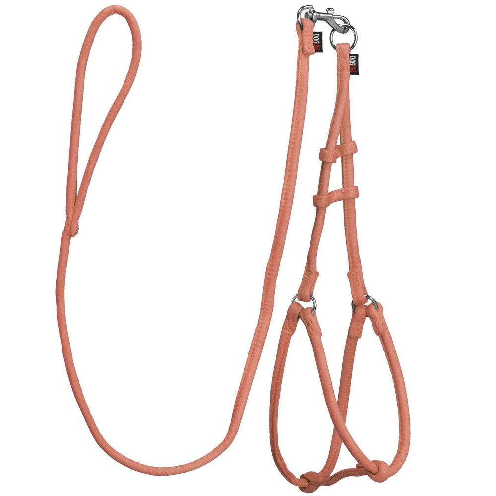 Comfort Microfiber Round Step-In Dog Harness + Dog Lead Orange 1 Dog Harnesses Dogline