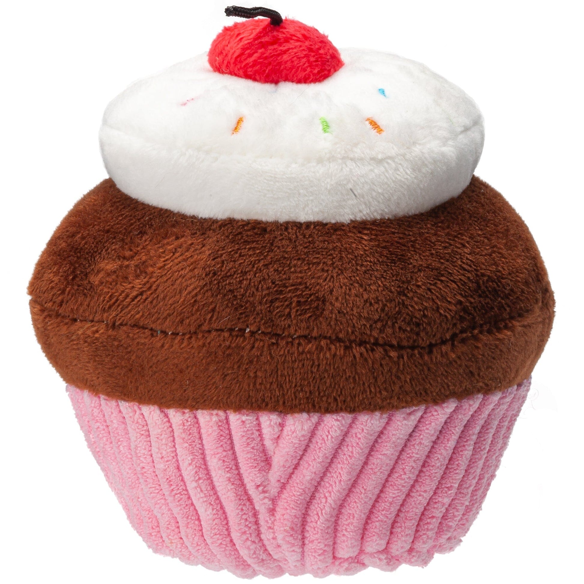 Cupcakes and Cake Slices Mini Plush Dog Toys Collection 6" Cupcake - Pink Dog Toys Dogline