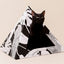 'Dark Paradise' Cardboard Cat Pyramid KittyKardboard