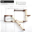 The Crossroads - Cat Wall Scratcher - Tree with Ramp English Chestnut Bamboo Charcoal Gray Canvas 24" Cat Condo Catastrophic Creations
