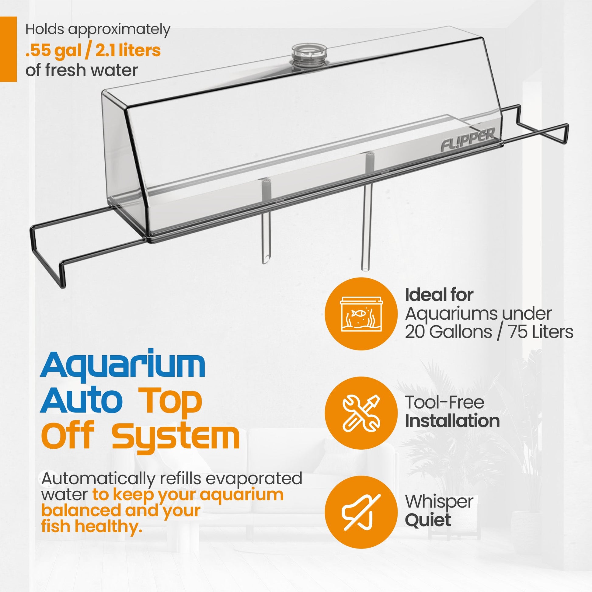 Flipper Auto Top Off (ATO) Reservoir Flipper Aquarium Products