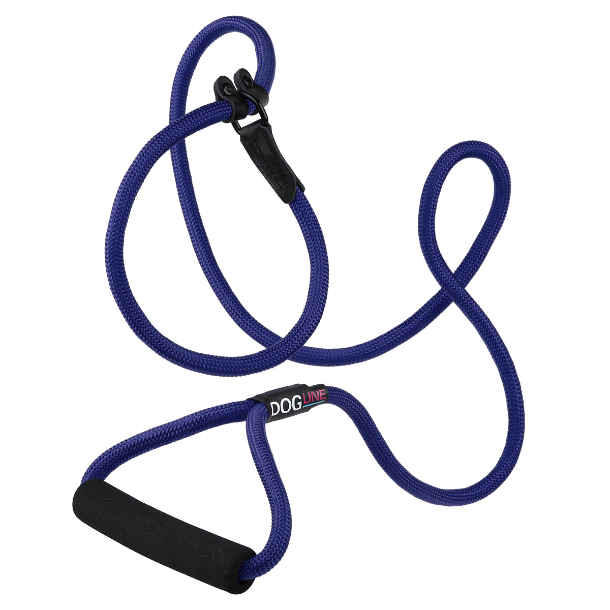 Round Nylon Slip Lead Navy Blue 1 2" 6' Dog Leashes Dogline
