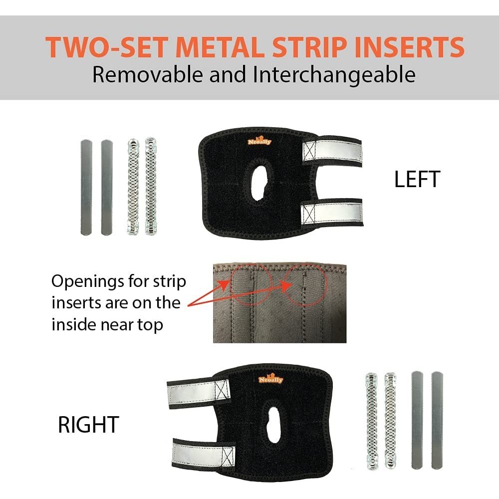 NeoAlly 3-in-1 Short Rear Leg Hock Brace for Smaller Dogs with Rigid and Spring Inserts | Safety Reflective Straps [Short Version] (Pair) Neoallypets
