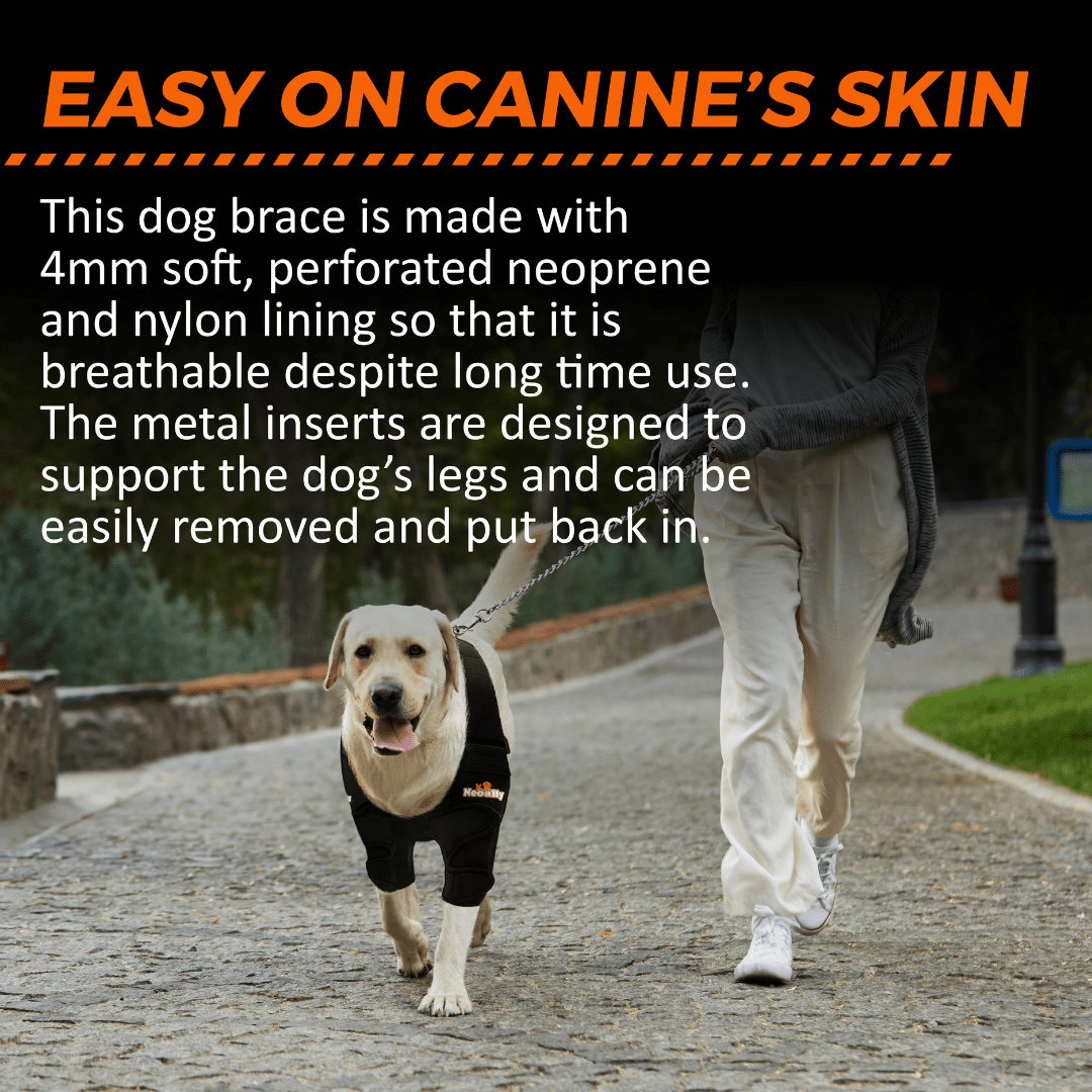 NeoAlly Elbow and Shoulder Brace with Spring Inserts for Dogs and Cats - Enhance Pet Mobility with Optimal Support Neoallypets