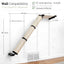 Slanted Cat Scratcher for Wall Onyx Bamboo 3-Tier Single Natural Canvas Cat Scratcher Catastrophic Creations