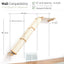 Slanted Cat Scratcher for Wall Natural Bamboo 3-Tier Double Natural Canvas Cat Scratcher Catastrophic Creations