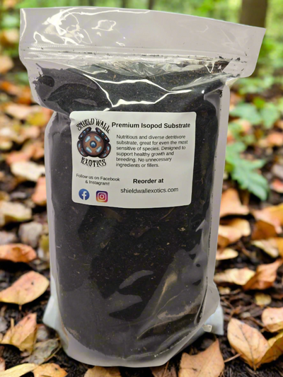 Premium Isopod Substrate - Nutrient-Rich Bioactive Terrarium Mix 1 Gallon Soil Shield Wall Exotics