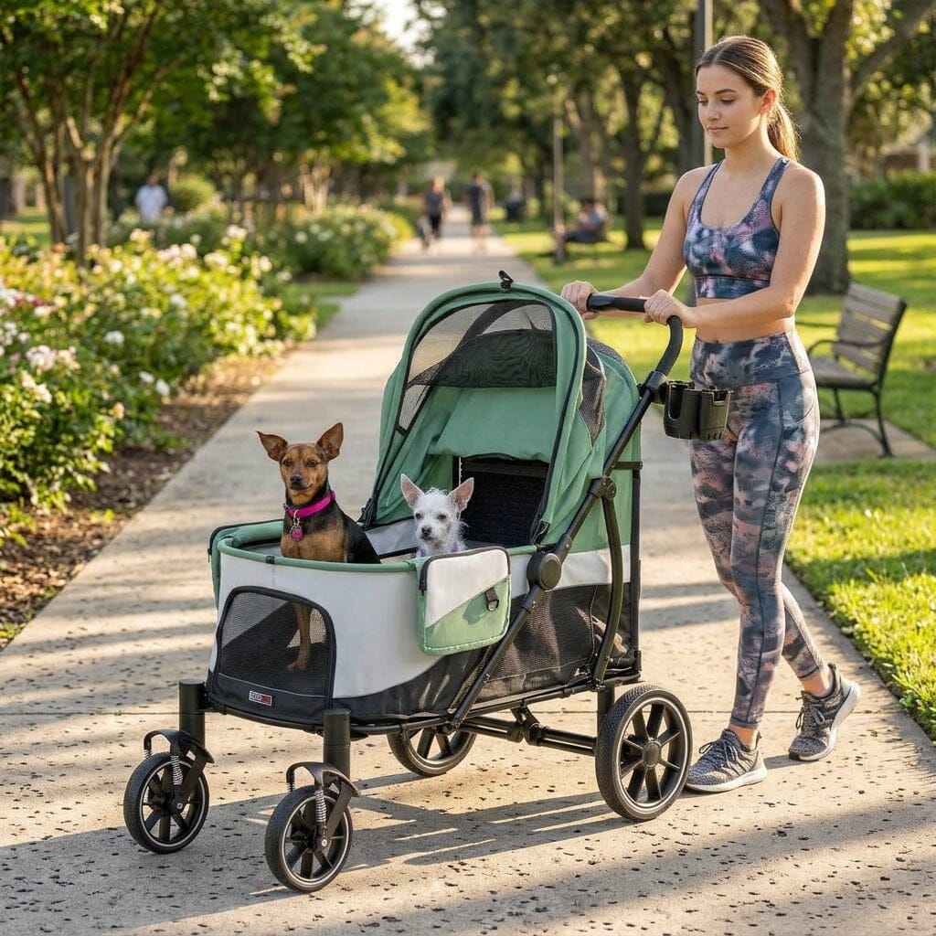 Powerhouse Pet Cruiser Stroller with Easy Access Ramp Pet Carriers Dogline