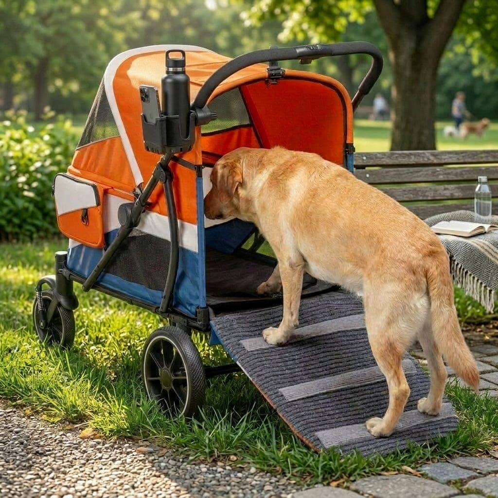 Powerhouse Pet Cruiser Stroller with Easy Access Ramp Pet Carriers Dogline