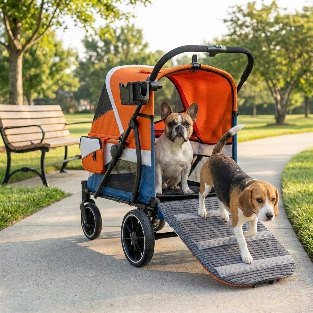 Powerhouse Pet Cruiser Stroller with Easy Access Ramp Pet Carriers Dogline
