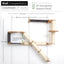 The Crossroads - Cat Wall Scratcher - Tree with Ramp Natural Bamboo Charcoal Gray Canvas 24" Cat Condo Catastrophic Creations
