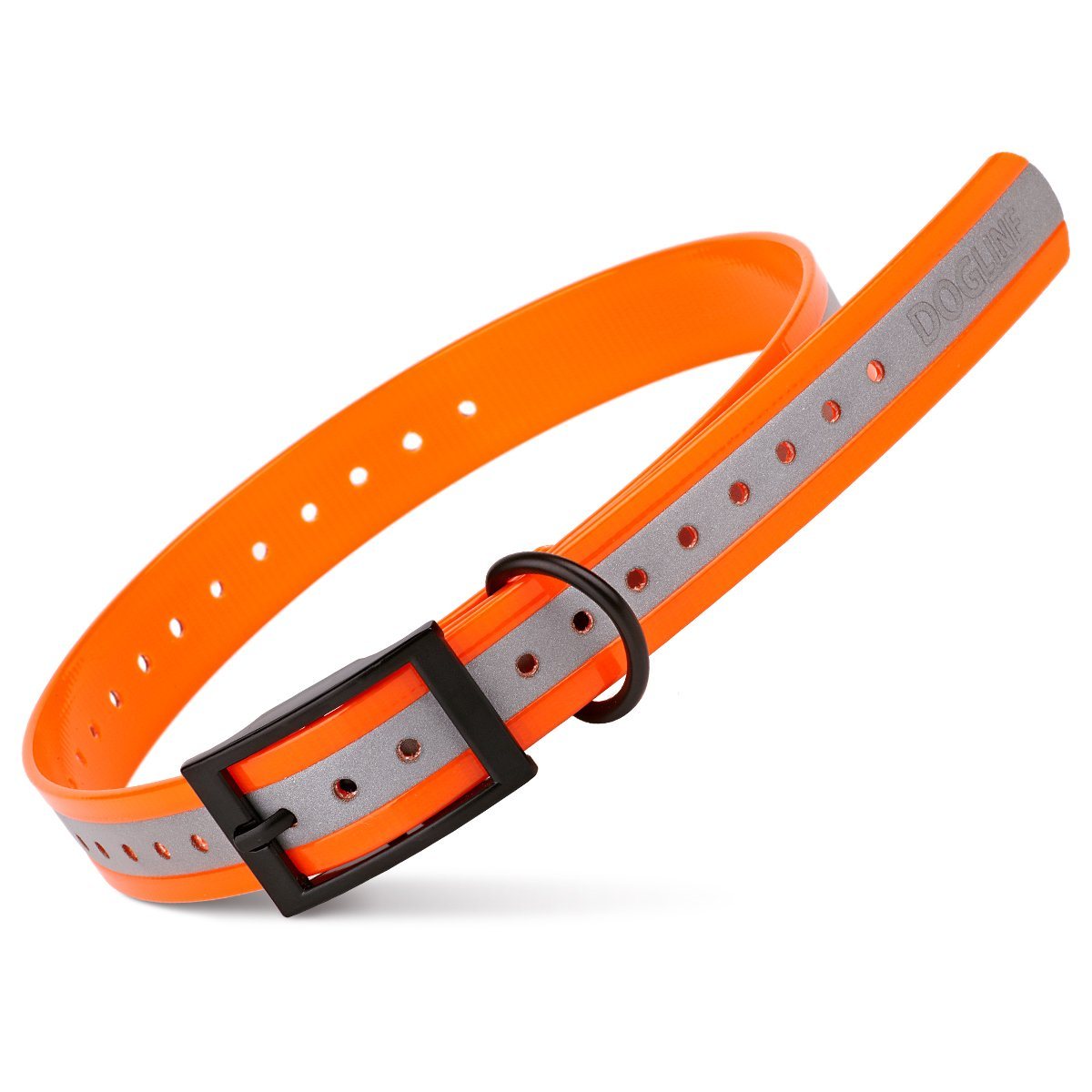Biothane E-Collar Replacement Reflective Strap Orange 11”-26” Dog Collars Dogline