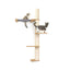 The Crow's Nest - A Wall Cat Scratcher with Hammock Natural Bamboo Charcoal Gray Canvas 3-Tier 16" Cat Condo Catastrophic Creations