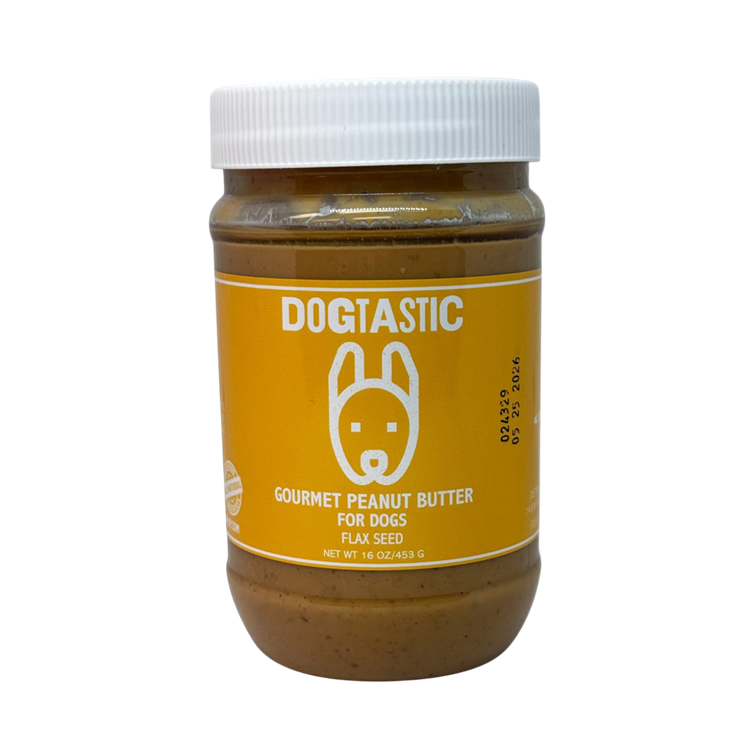 Dogtastic Peanut Butter for Dogs with Flax Seed - Xylitol-Free | USA Made - 50% off Peanut Butter - Flax Seed TREATS SodaPup/True Dogs, LLC