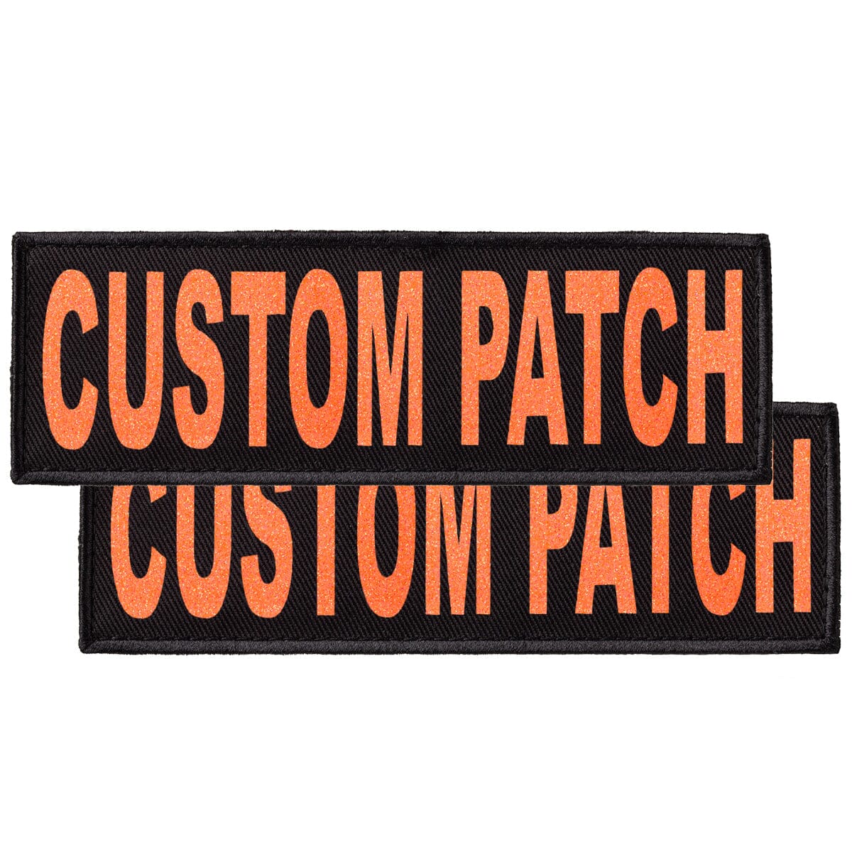 Personalized Removable Patches (Set of 2) Peach Glitter Dog Harnesses Dogline