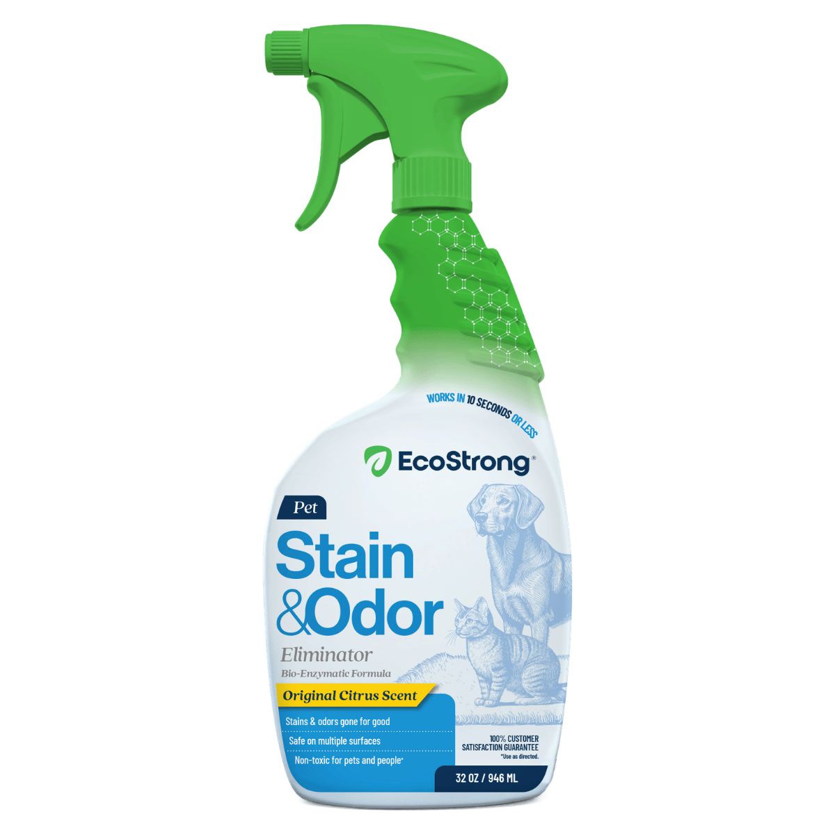 Pet Stain and Odor Eliminator Citrus 32 oz Sprayer Bottle Pet & Animal > Pet Stain & Odor EcoStrong