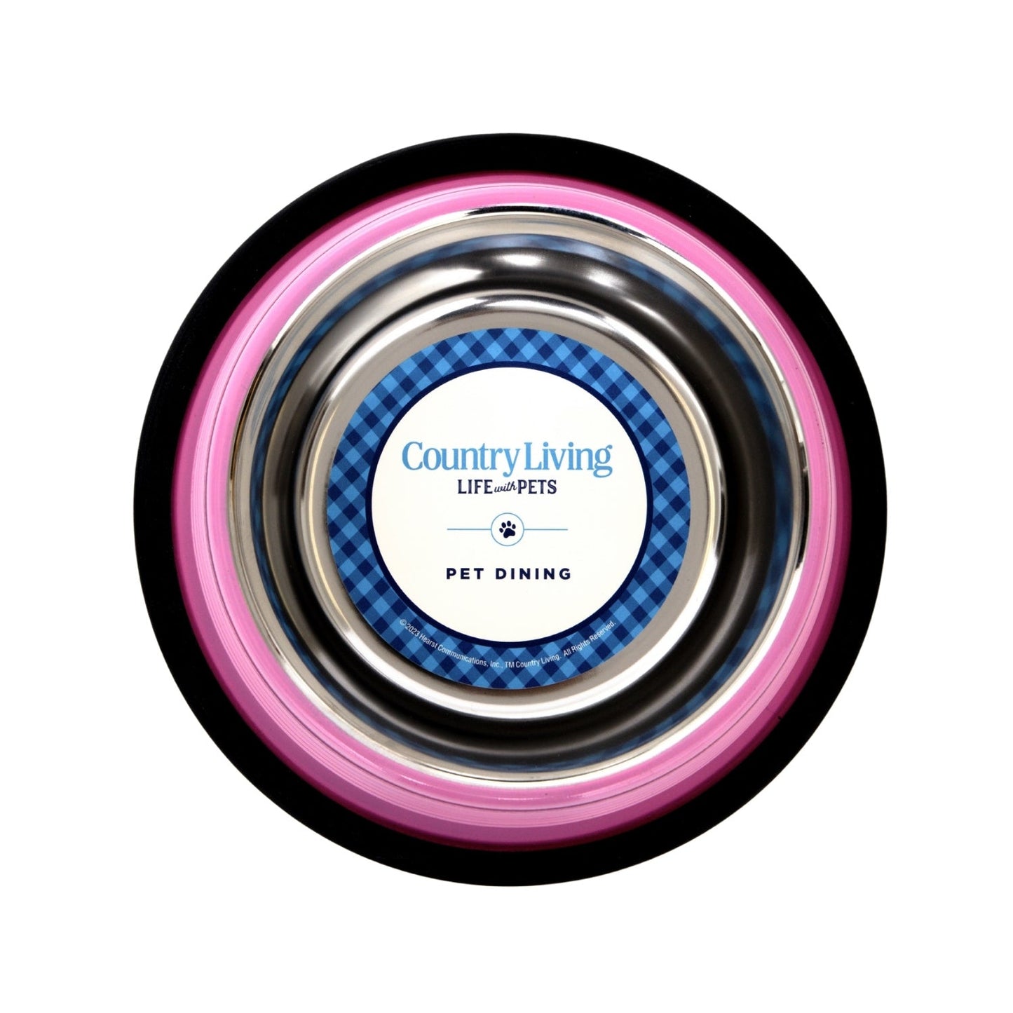 Country Living Set of 2 Ribbed Non-Slip Pet Bowls – Carnation Pink Ribbed Bowls American Pet Supplies