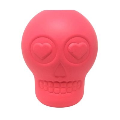 Sugar Skull Dog Chew Toy & Treat Dispenser - USA Made | SodaPup LARGE PINK SKULL Rubber Dog Toys SodaPup/True Dogs, LLC