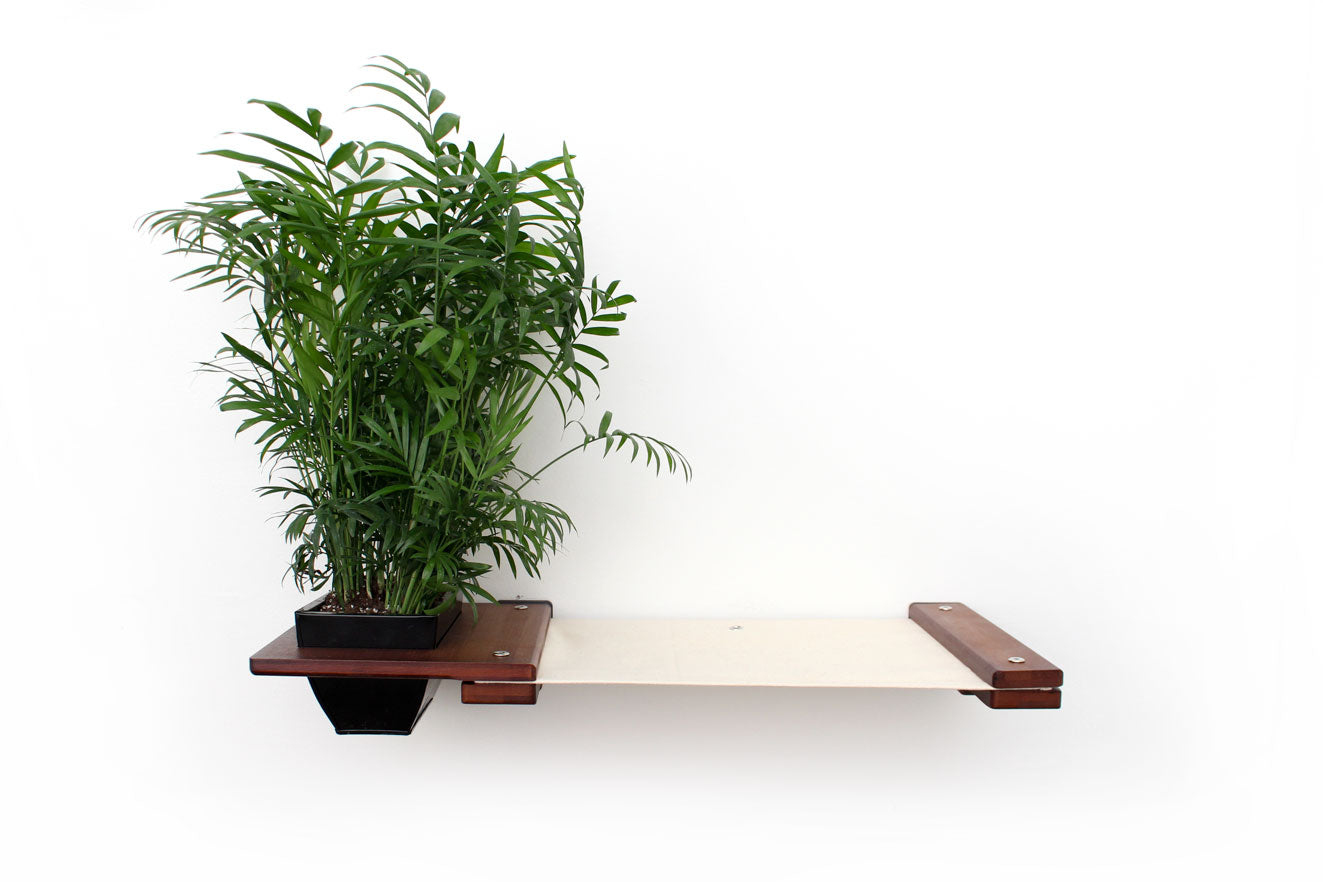 Cat Hammock Wall with Planter Cat Hammock Catastrophic Creations