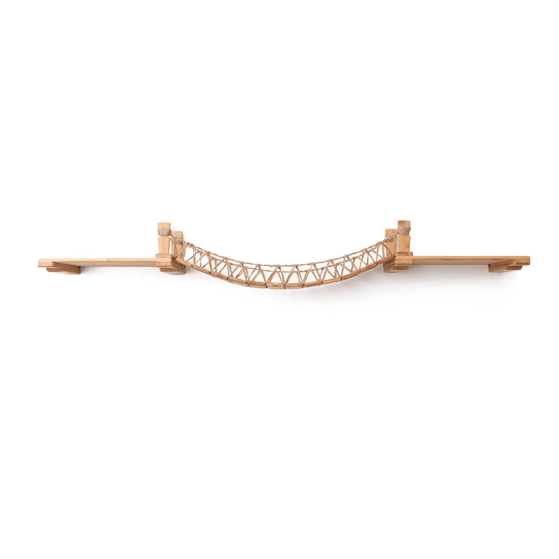 Cat Wall Bridge and Shelf Set Natural Bamboo 34" Cat Bridge Catastrophic Creations