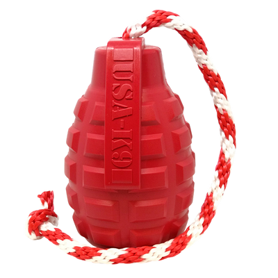 USA-K9 Grenade Rubber Dog Chew Toy | K9 Handler Reward Toy | Blue | USA Made Rubber Dog Toys SodaPup/True Dogs, LLC