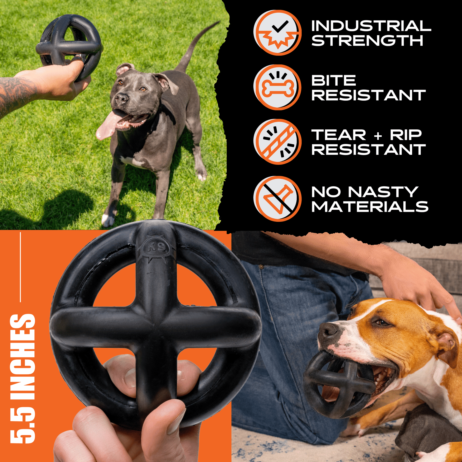 Ring Ball Monster K9 Dog Toys