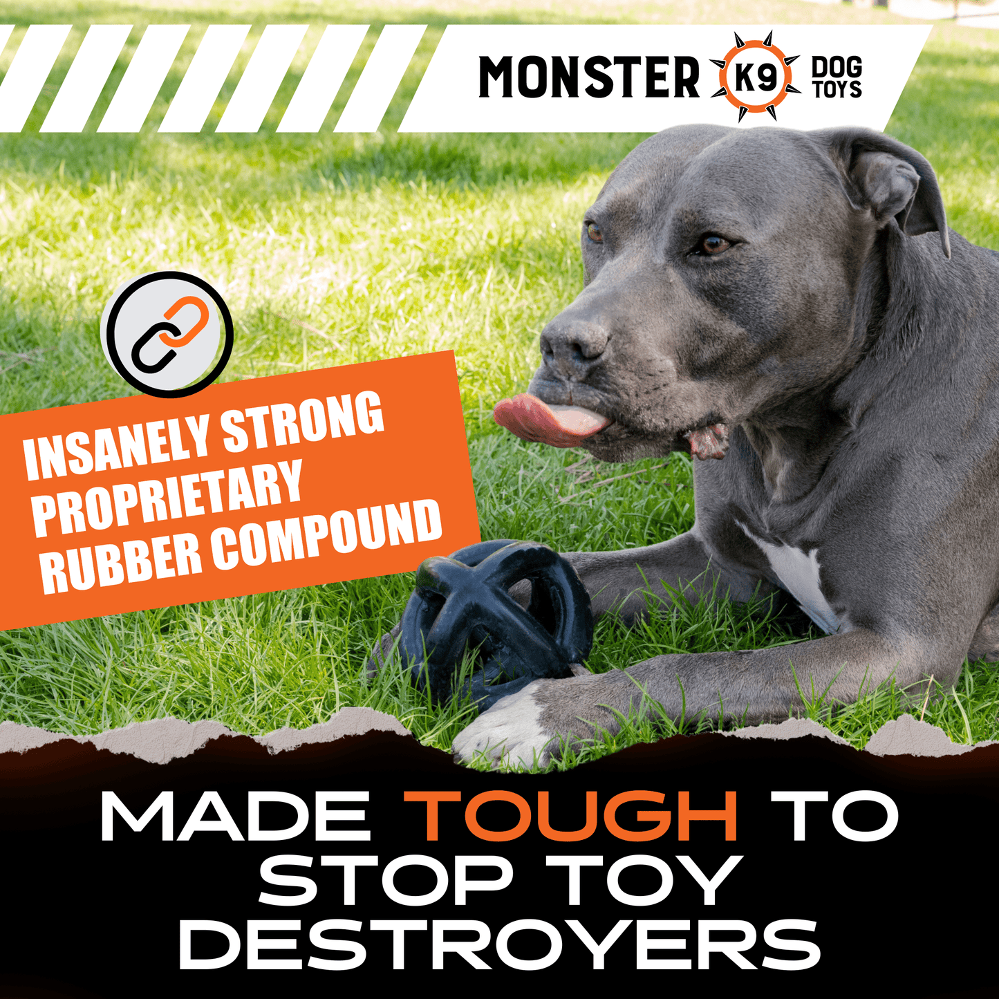 Ring Ball Monster K9 Dog Toys