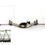 Double Cat Hammock and Climbing Bridge Combo Onyx Bamboo Charcoal Gray Canvas 34" Cat Bridge Catastrophic Creations